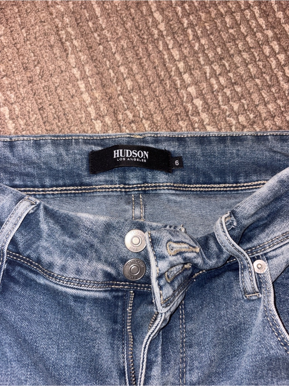 Hudson Jeans Medium Blue Button-Fly Denim - Picture 3 of 7